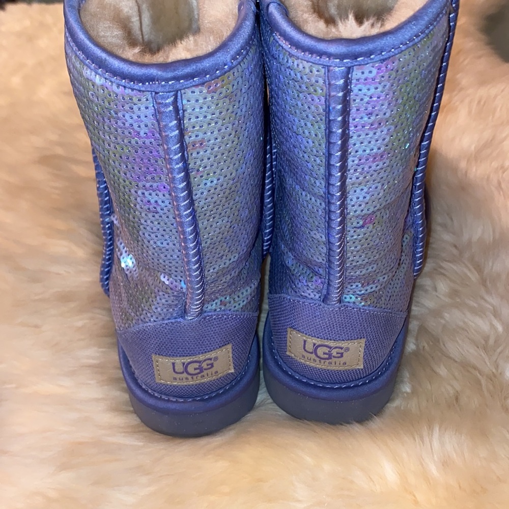Women’s Sequin Purple UGG Boots Size 6 - Picture 3 of 4